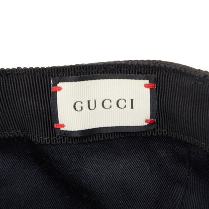Gucci GG Canvas Sherry Line Cap Baseball Cap Size: XS 56 200035 Black Multicolor