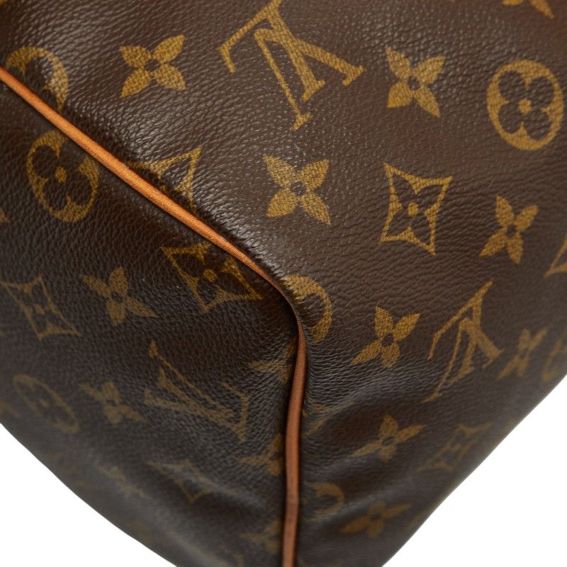 Louis Vuitton Monogram Speedy 30 M41526 Brown PVC Leather Women Louis Vuitton