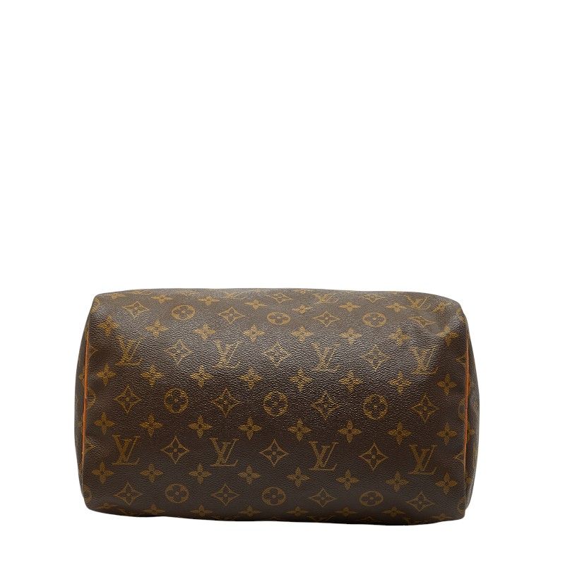 Louis Vuitton Monogram Speedy 30 M41526 Brown PVC Leather Women Louis Vuitton