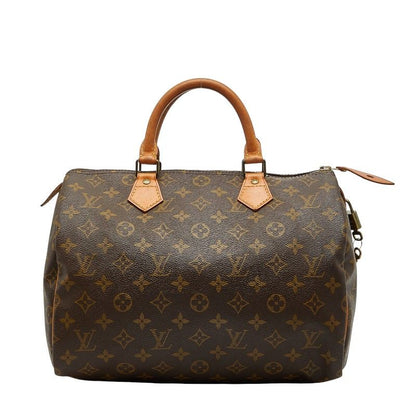 Louis Vuitton Monogram Speedy 30 M41526 Brown PVC Leather Women Louis Vuitton
