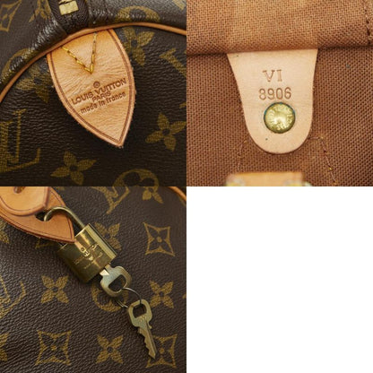 Louis Vuitton Monogram Speedy 30 M41526 Brown PVC Leather Women Louis Vuitton