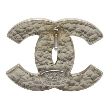 Chanel Coco Mark Stud Earrings One Side Only Silver Multicolor Metal Ladies