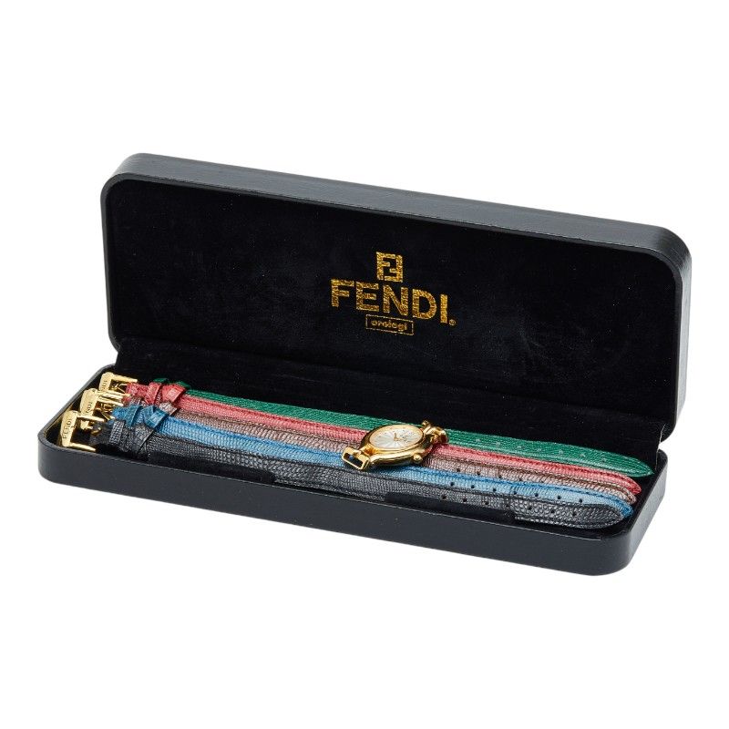 Fendi Chameleon Change Belt 5 Colors 640L Gold Multicolor Stainless Steel