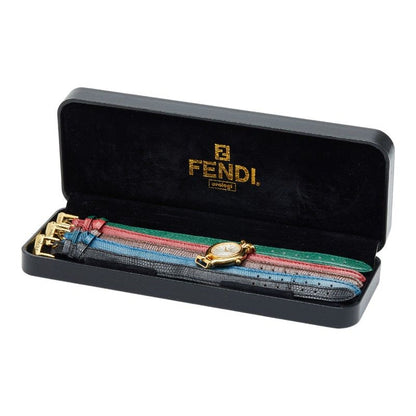 Fendi Chameleon Change Belt 5 Colors 640L Gold Multicolor Stainless Steel