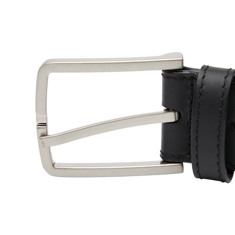 Bottega Veneta Intrecciato Belt Size 38 Black Leather Men's Bottega Veneta