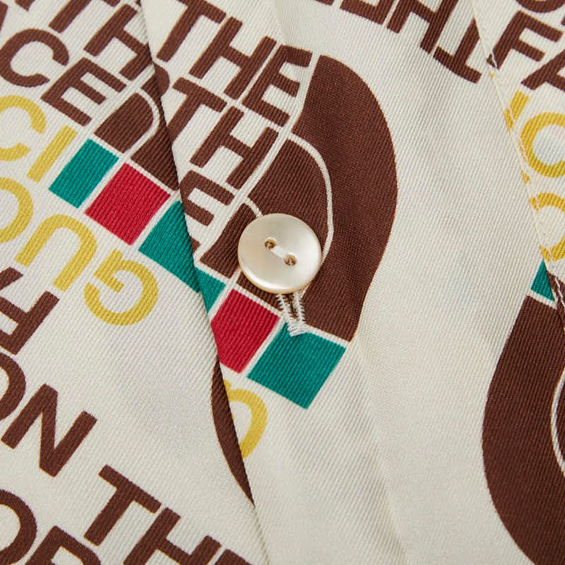 Gucci X The North Face The North Face Open Collar Shirt Aloha Shirt Size 50