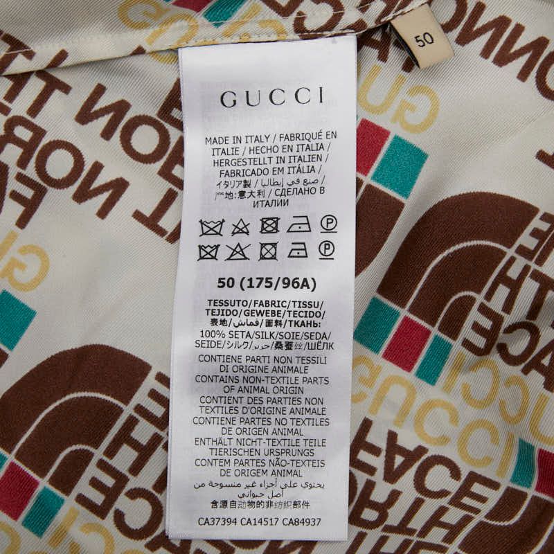 Gucci X The North Face The North Face Open Collar Shirt Aloha Shirt Size 50