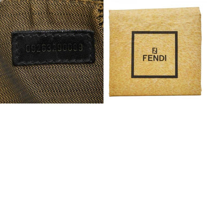 Fendi Zucca Brown Black Canvas Leather Women's Fendi