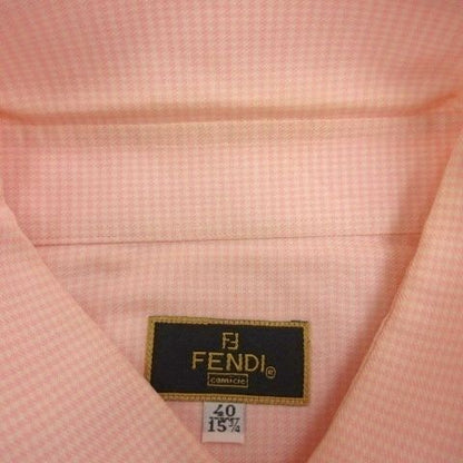 Fendi Button-down Shirt Long Sleeves All-over Pattern Pink 251111e