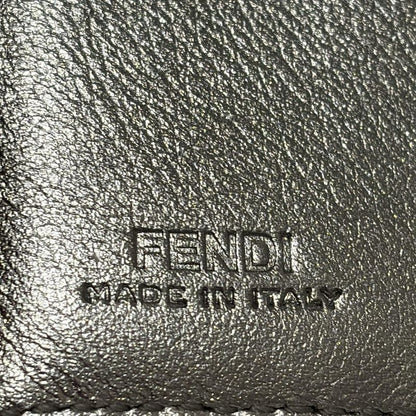 Fendi Trifold Wallet Peekaboo 8m0426 Silver Leather
