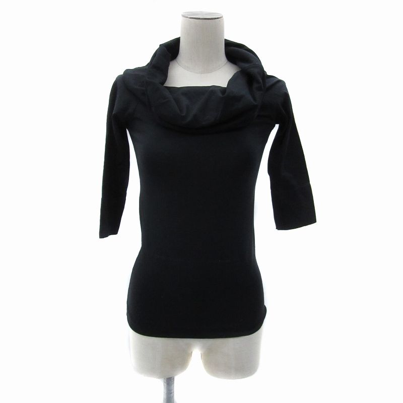 Fendi Cut And Sewn Septum Sleeves Off-turtleneck None Fabric 38 XS Black YS5