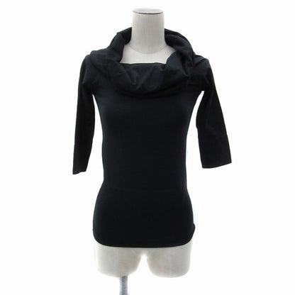 Fendi Cut And Sewn Septum Sleeves Off-turtleneck None Fabric 38 XS Black YS5