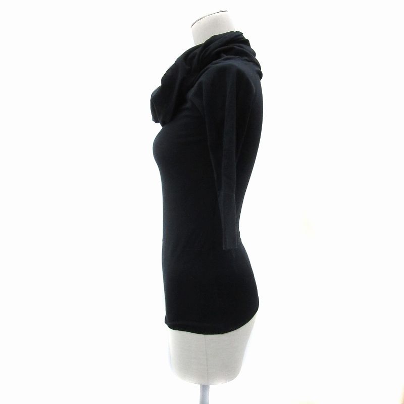 Fendi Cut And Sewn Septum Sleeves Off-turtleneck None Fabric 38 XS Black YS5