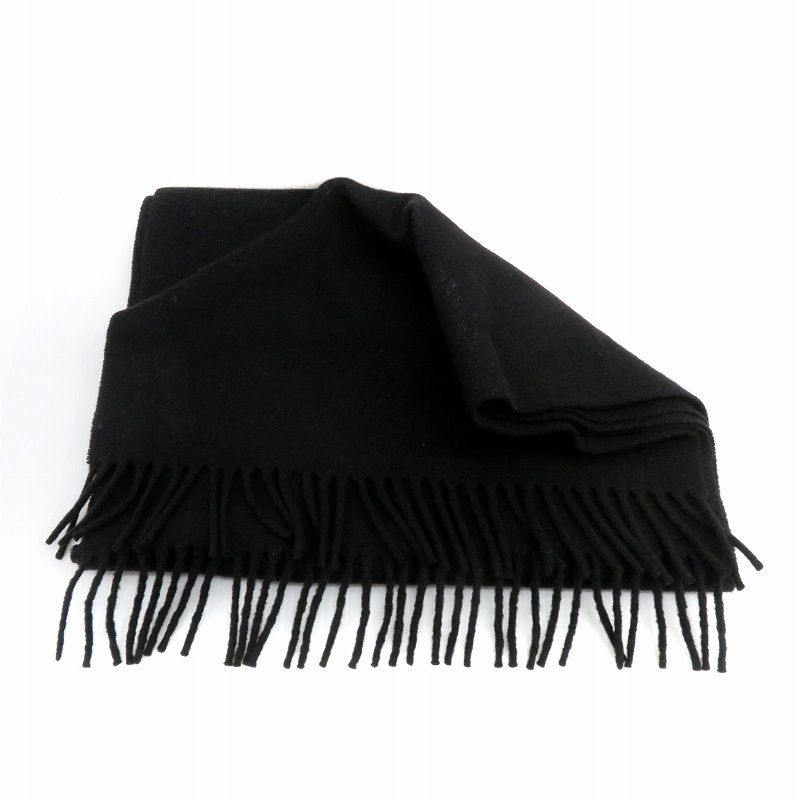 Gianni Versace Gianni Versace Scarf Fringe Cashmere Black HO1