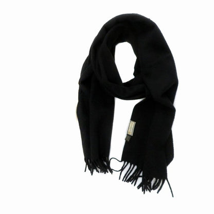 Gianni Versace Gianni Versace Scarf Fringe Cashmere Black HO1