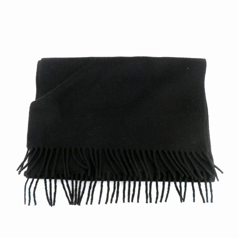 Gianni Versace Gianni Versace Scarf Fringe Cashmere Black HO1