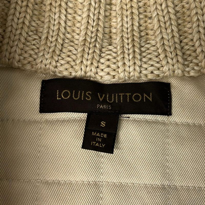 Louis Vuitton Blouson Size S Men's - Beige Long Sleeve Knit Zip Up Spring Autumn