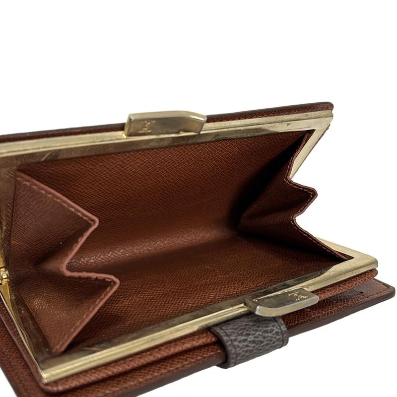 Louis Vuitton Bifold Wallet Monogram French Purse T61218 -