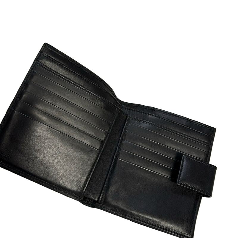 Gucci W Hook Wallet Sherry (web) 29910 Dark Navy And Black Leather