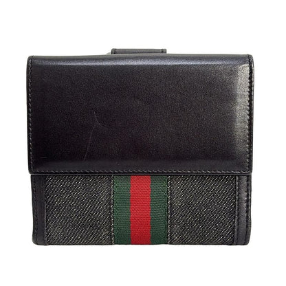 Gucci W Hook Wallet Sherry (web) 29910 Dark Navy And Black Leather