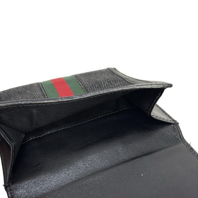 Gucci W Hook Wallet Sherry (web) 29910 Dark Navy And Black Leather