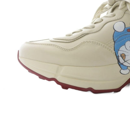 Gucci Doraemon Leighton Leather Sneakers 35 Beige 655037