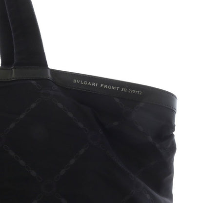 Bulgari Bvlgari 2WAY Tote Bag With Logo All Over Frgmt Handbag Navy Blue Navy