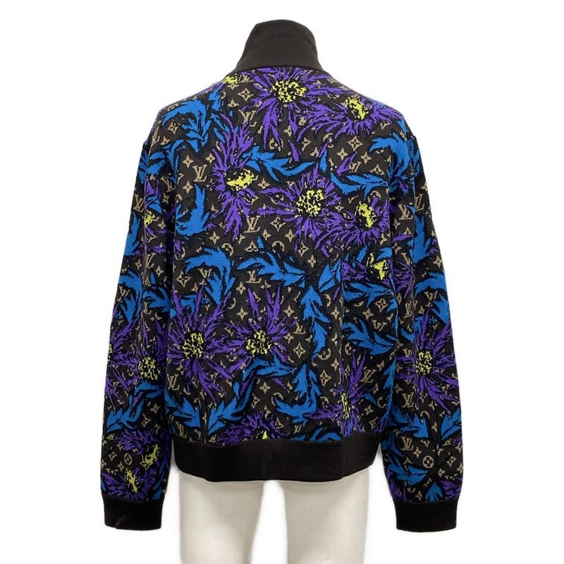 Louis Vuitton Blouson Size L Men's Monogram Thistle Zip Through Jacket Rm231