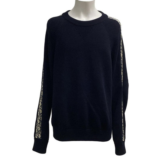 DIOR Christian Dior Long Sleeve Sweater Size M Men's - Dark Navy And Ivory