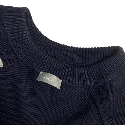 DIOR Christian Dior Long Sleeve Sweater Size M Men's - Dark Navy And Ivory