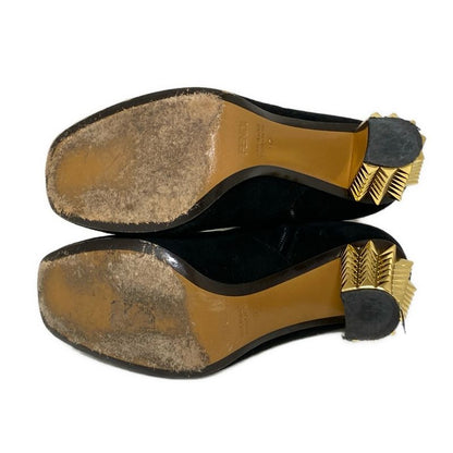 Fendi Short Boots 37 Women - Black And Gold Studs