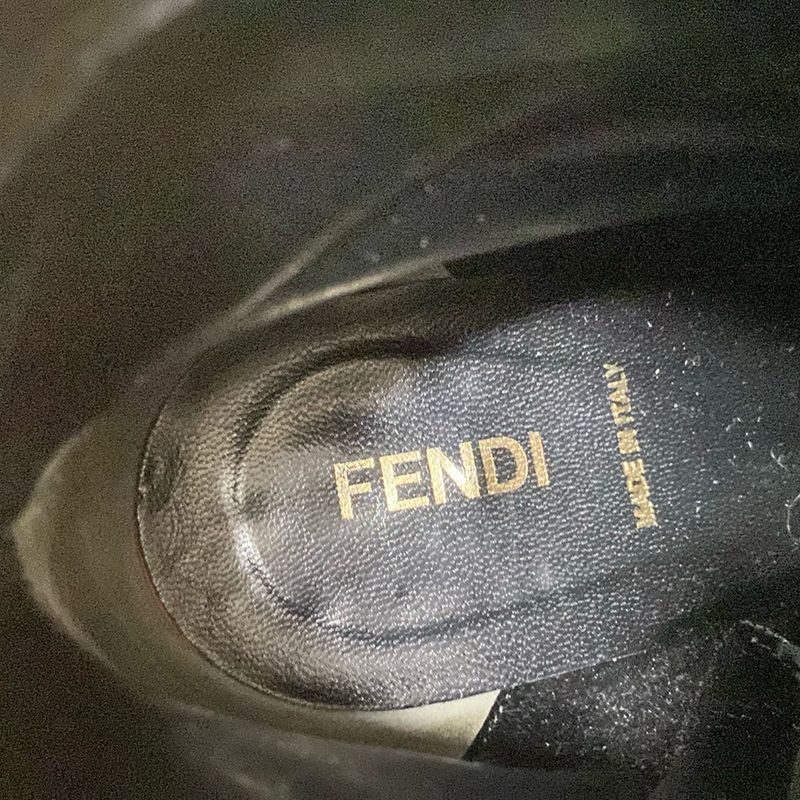 Fendi Short Boots 37 Women - Black And Gold Studs