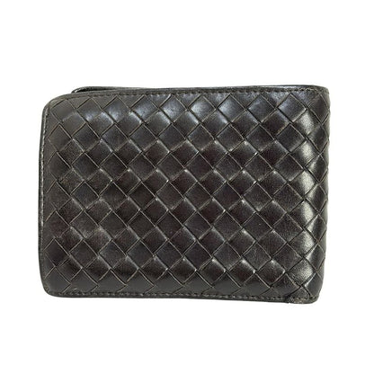 Bottega Veneta Bifold Wallet Intrecciato 113112 Dark Brown Leather