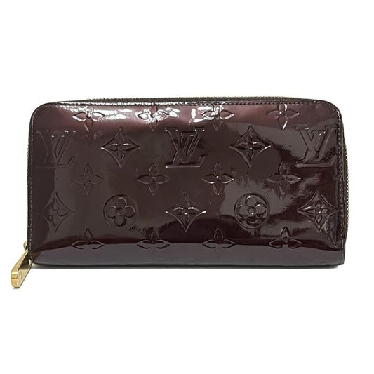 Louis Vuitton Monogram Vernis Zippy Wallet M93522 Amarante Leather