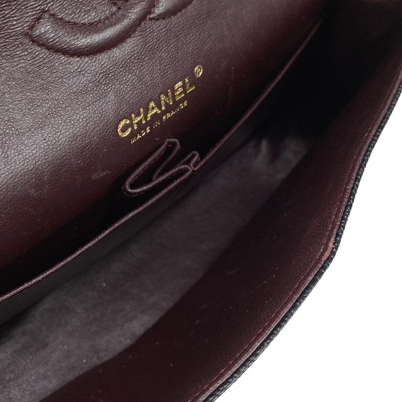 Chanel Shoulder Bag Double Flap Matelasse A01112 Black Gold Hardware Chain