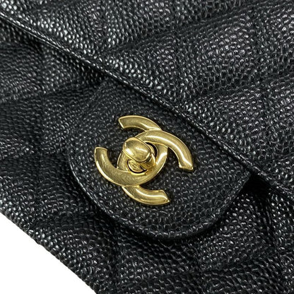 Chanel Shoulder Bag Double Flap Matelasse A01112 Black Gold Hardware Chain