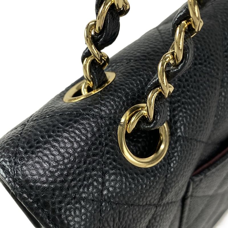 Chanel Shoulder Bag Double Flap Matelasse A01112 Black Gold Hardware Chain
