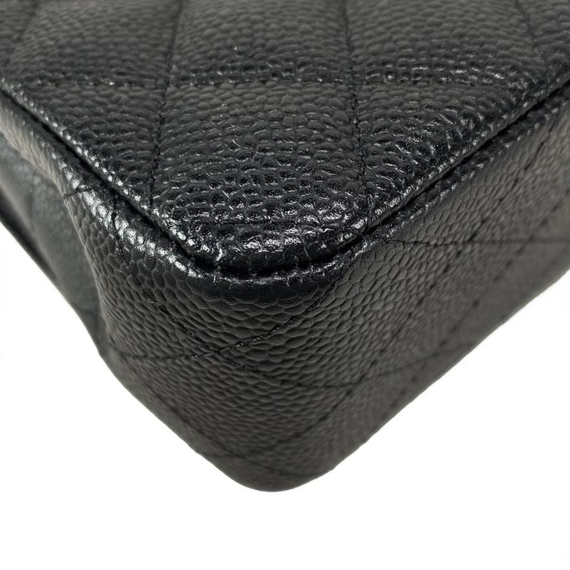 Chanel Shoulder Bag Double Flap Matelasse A01112 Black Gold Hardware Chain