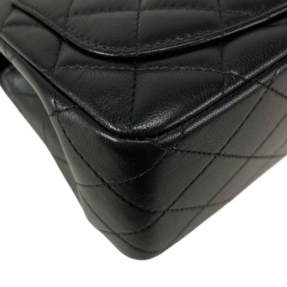 Chanel Shoulder Bag Mini Matelasse A35200 Black Metal Serial Plate Chain