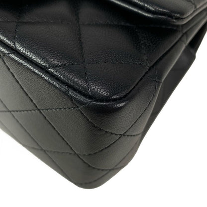 Chanel Shoulder Bag Mini Matelasse A35200 Black Metal Serial Plate Chain