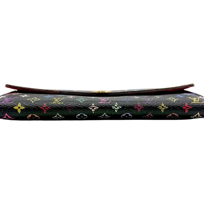 Louis Vuitton Sarah Multicolor Long Wallet Monogram Black