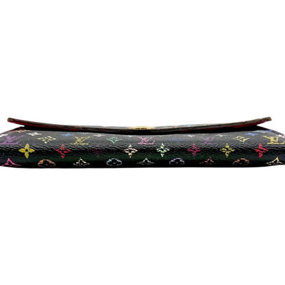 Louis Vuitton Sarah Multicolor Long Wallet Monogram Black