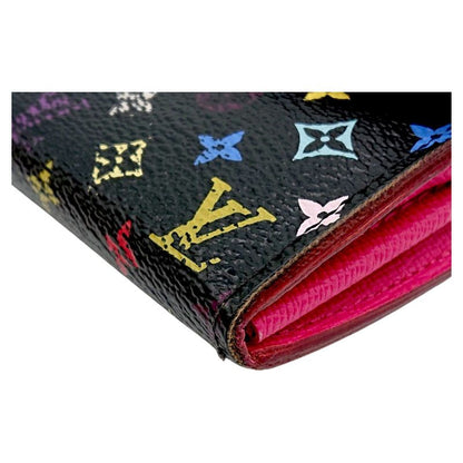 Louis Vuitton Sarah Multicolor Long Wallet Monogram Black