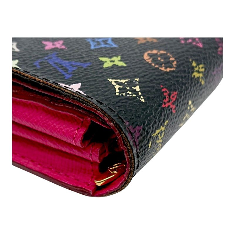 Louis Vuitton Sarah Multicolor Long Wallet Monogram Black