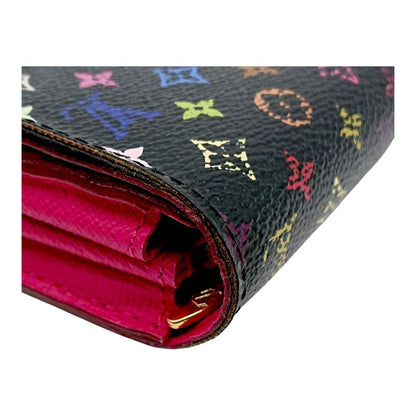 Louis Vuitton Sarah Multicolor Long Wallet Monogram Black