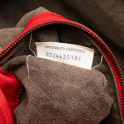 Bottega Veneta Intrecciato Handbag Tote Bag Red Leather Women Bottega Veneta