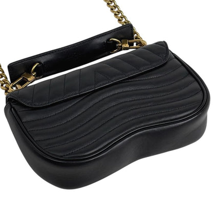 Louis Vuitton New Wave Chain Bag PM Crossbody Shoulder Bag Leather Noir Black