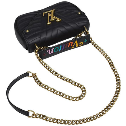 Louis Vuitton New Wave Chain Bag PM Crossbody Shoulder Bag Leather Noir Black