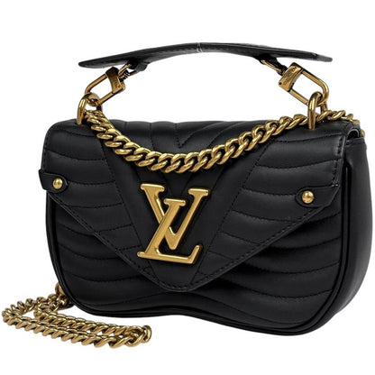 Louis Vuitton New Wave Chain Bag PM Crossbody Shoulder Bag Leather Noir Black