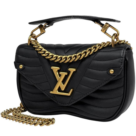 Louis Vuitton New Wave Chain Bag PM Crossbody Shoulder Bag Leather Noir Black
